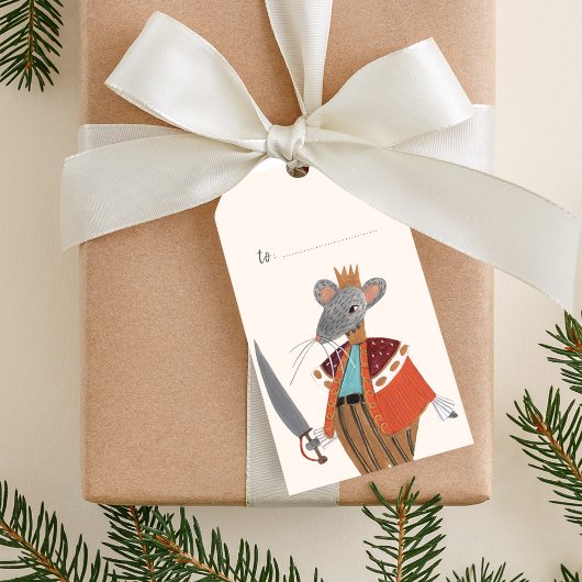 Muis Koning Notenkraker Kerst wrapping Cadeaulabel