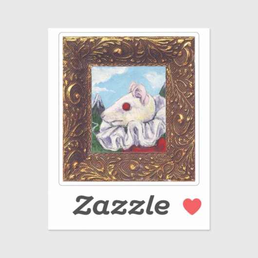 Muis Lair Schilderen van Bloed Thee en Rode String Sticker (Vel)