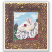 Muis Lair Schilderen van Bloed Thee en Rode String Sticker (Voorkant)