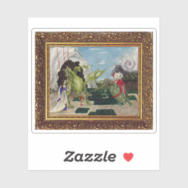 Muis Lair Schilderen van Bloed Thee en Rode String Sticker