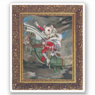 Muis Lair Schilderen van Bloed Thee en Rode String Sticker