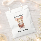 Muis lezen boek bedankzakje (Geknipt)