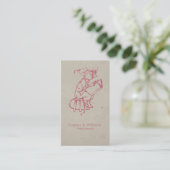 muis lezen visitekaartje (Staand voorkant)