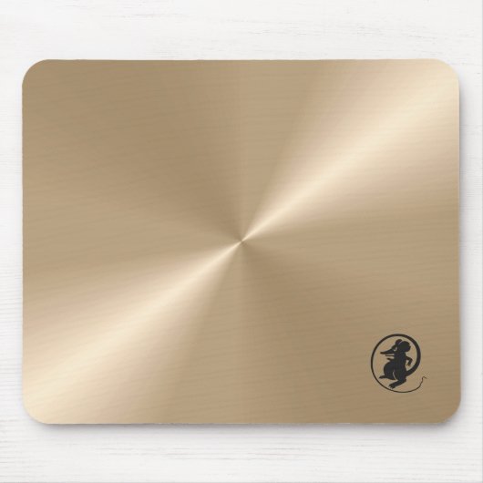 Muis Logo op Nacre Metallic Mousepad Muismat (Voorkant)