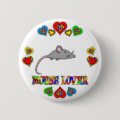 Muis Lover Ronde Button 5,7 Cm (Voorkant)