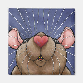 Muis-magneet met hartje magneet