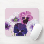 Muis Mat - Floral Pansy Design Muismat (Met muis)