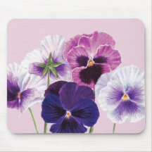 Muis Mat - Floral Pansy Design