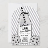Muis Melk En Koekje Zoete Eerste Verjaardag Kaart (Voorkant)
