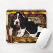 muis met basset-shound muismat (Met muis)
