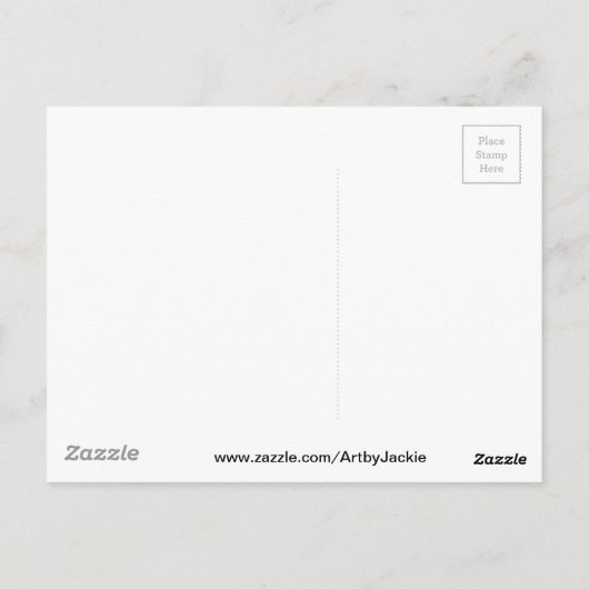 Muis met Briefkaart met snoepkernen (Achterkant)