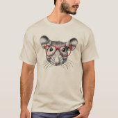 Muis met bril, muizenliefhebbers t-shirt (Voorkant)