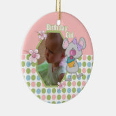 Muis met Cupcake Birthday Girl Keepomwille Ornamen Keramisch Ornament (Rechts)