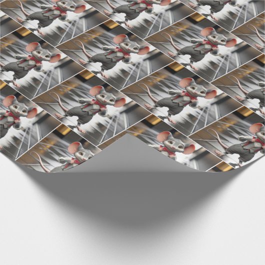 Muis met een boog Stropdas Cadeaupapier (Hoek)