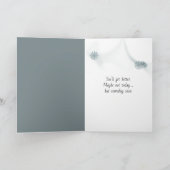 Muis met een bord aanmoedigingsbord kaart (Binnen)