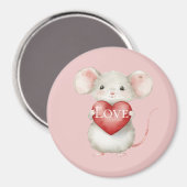 Muis met een hartliefde magneet (Voorkant / Achterkant)