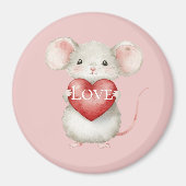 Muis met een hartliefde magneet (Voorkant)