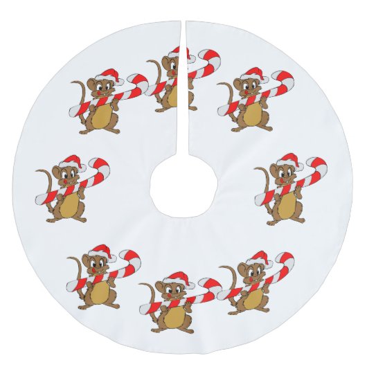 Muis met een kerstsnoepje kerstboom rok (Voorkant)