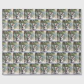 Muis met een Mistletoe Springs Cadeaupapier (Vlak)