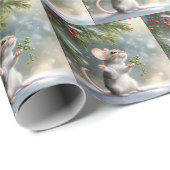 Muis met een Mistletoe Springs Cadeaupapier (Rol Hoek)