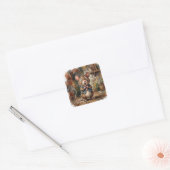 Muis met een verraste blik vierkante sticker (Envelop)