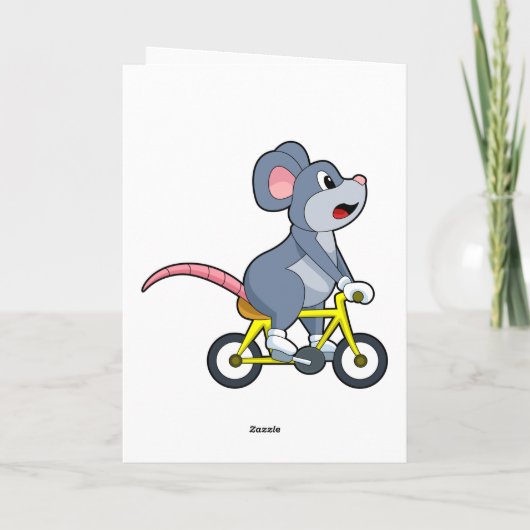 Muis met fiets kaart (Achterkant)