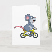 Muis met fiets kaart (Voorkant)