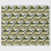 Muis met golfbal cadeaupapier (Vlak)