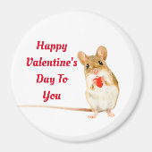 Muis met hartcirkelmagneet magneet (Voorkant)