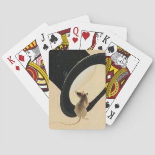 Muis met hoogste hak Chinees Rat Jaar Zodiac Birth Pokerkaarten