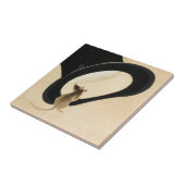 Muis met hoogste hak Chinees ratjaar dierentuin Bi Tegeltje (Zijkant)