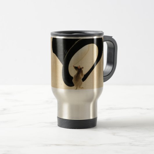 Muis met hoogste hak Chinees ratjaar Zodiac Birthd Reisbeker (Voorkant rechts)