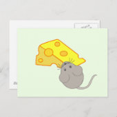 Muis met kaas briefkaart (Voorkant / Achterkant)