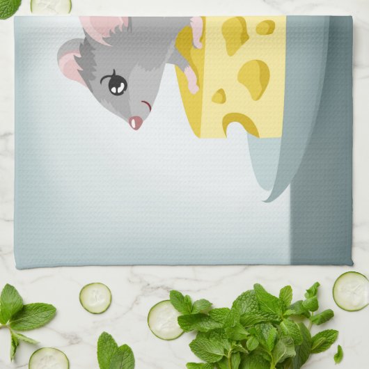 Muis met kaas theedoek (Gevouwen)