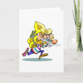 Muis met kaasdragende Wenskaarten Kaart