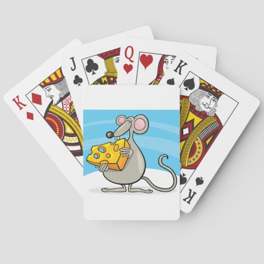 Muis met kaasspelkaarten pokerkaarten (Achterkant)