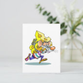 Muis met kaasuitnodigingen kaart (Staand voorkant)