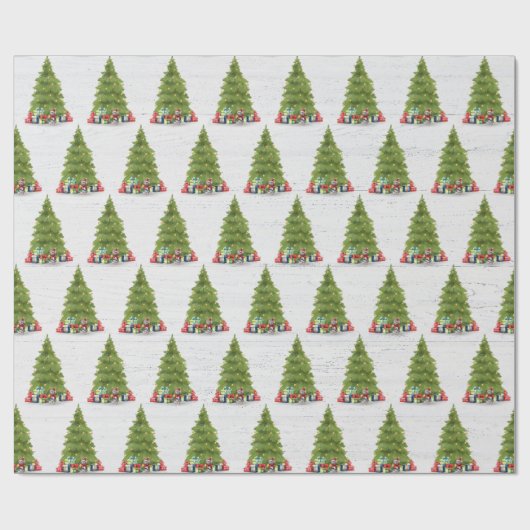 Muis met Kerstmis Ornament Cadeaupapier (Vlak)