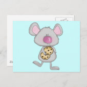 Muis met koekjes en overhemden briefkaart (Voorkant / Achterkant)
