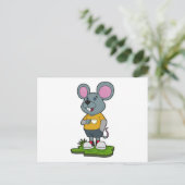 Muis met koffie briefkaart (Staand voorkant)