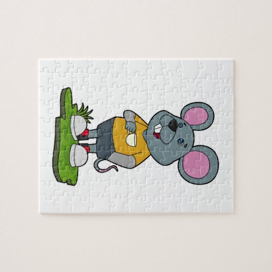 Muis met koffie legpuzzel (Horizontaal)