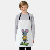 Muis met koffie schort (Gedragen)