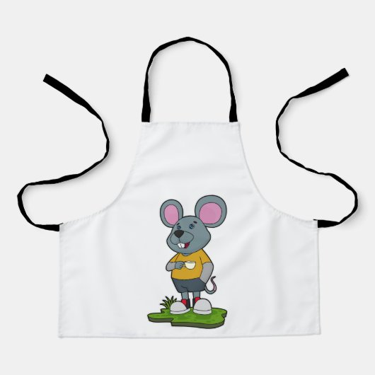 Muis met koffie schort (Voorkant)
