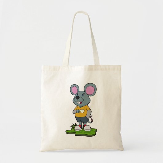 Muis met koffie tote bag (Voorkant)