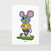 Muis met koffiekopje kaart (Achterkant)