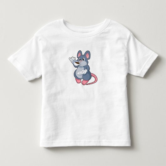 Muis met koffiekopje kinder shirts (Voorkant)