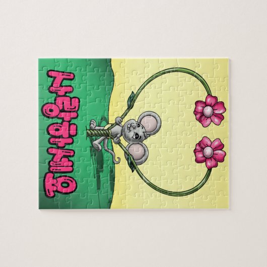 Muis met Koreaanse briefing Legpuzzel (Horizontaal)