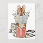 Muis met leerling op pool van thread briefkaart (Voorkant)