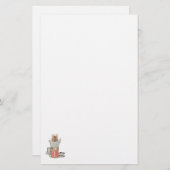 Muis met leerling op pool van thread briefpapier (Voorkant / Achterkant)