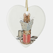 Muis met leerling op pool van thread keramisch ornament (Rechts)